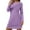 Light Violet, variant on Heart Pattern Round Neck Sleepshirt Short Sleeve Nightshirt Womens Soft Sleepwear Top