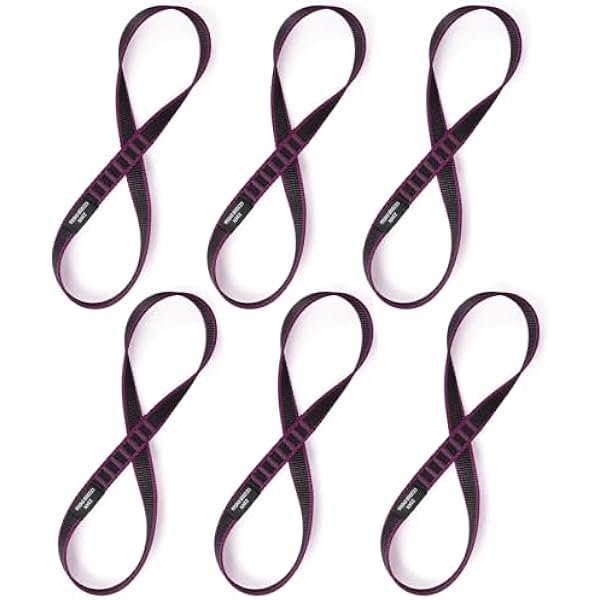 wonima02 18mm Nylon Climbing Sling Runner 23KN CE2008/EN566 Certified - Webbing Straps for Outdoor Rock Climbing, Rappelling, Swing, Yoga Hammock etc