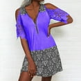 thumbnail image 2 of EQWLJWE Robes d'Été pour Femmes 2023 Robe Décontractée Aguichant Mode Été Col en V Manches Courtes Ample Imprimée, 2 of 5