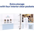 thumbnail image 4 of shiyou-Heavy Duty View 3 Ring Binder, 2 Inch, One Touch, White, 4 Pockets, 540 Sheet Capacity, PVC Free (79792), 4 of 4
