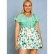 thumbnail image 2 of Talla grande con volante Bowknot Estampado floral de dos piezas de traje de baño Rosegal Leggings de talla grande, 2 of 5