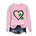 thumbnail image 4 of St Patricks Day Sweatshirt Women Heart Print Long Sleeve Shirt Casual Crewneck Pullover Shamrock Graphic Tops St Pattys Shirt, 4 of 7
