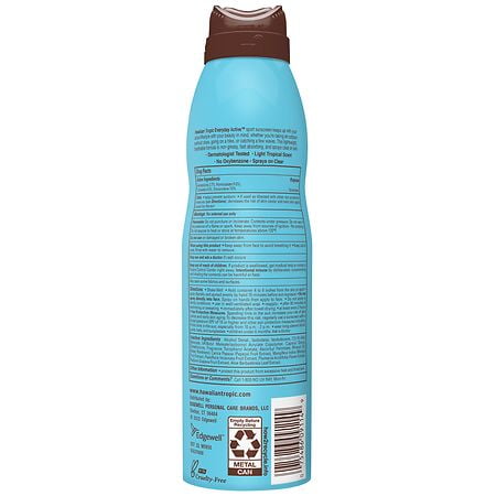 Hawaiian Tropic Everyday Active Sunscreen Spray, SPF 50 6.0 oz Pack of 2