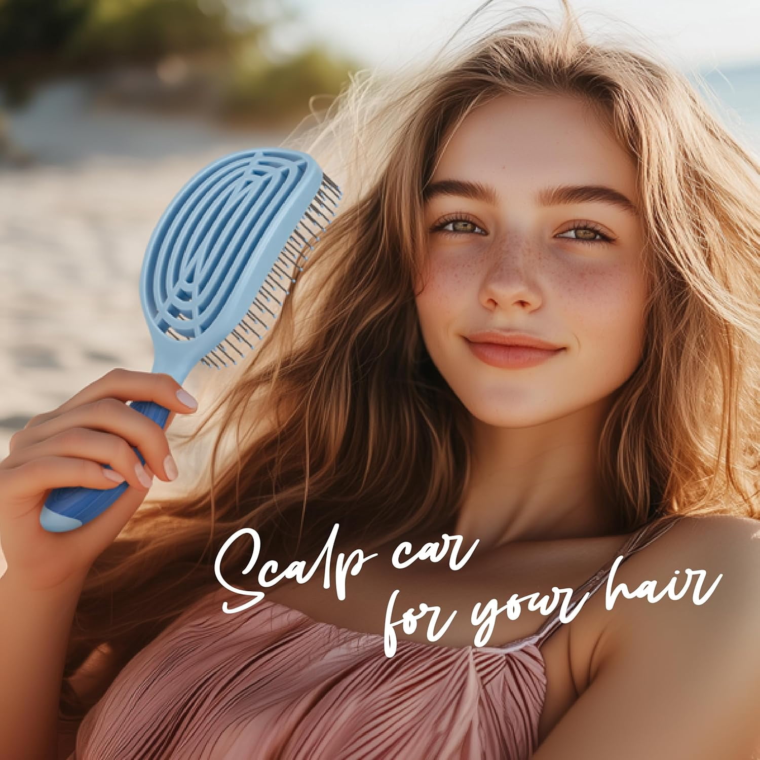 ANHXN professional curved brush provides a smooth and fluffy drying experience. Different colors to choose from