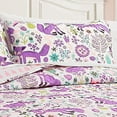 thumbnail image 2 of Lush Decor Pixie Fox Kids Animal Print Reversible Quilt, Twin, Navy, 3-Pc Set, 2 of 11