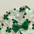 thumbnail image 5 of Toddler Baby Boy St Patricks Day Outfits Button Up Short Sleeve Shirt And Shorts Set 2Pcs Irish Outfits baby clothes for girls 12-18 months boys 2t clothes, 5 of 8