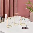 thumbnail image 6 of 3Pcs L Shape Metal Earring Display Stand Golden Dangle Earring Display Holder Jewelry Display Rack for Earrings Bracelets Pendants Jewelry Organizer, 6 of 9