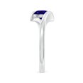 thumbnail image 3 of ANGARA Natural Bar-Set Solitaire Round Tanzanite Bypass Ring in 925 Sterling Silver for Women (Size-6mm) | December Birthstone, Birthday, Anniversary, Jewelry Gift for Women | Natural Tanzanite Ring, 3 of 9