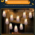 thumbnail image 5 of 10 Packs Halloween Ghost String Light Decor, Spooky Lighting Ghost with 8 Modes, LED String Light Halloween Decor for Indoor Outdoor Party (Manual), 5 of 10