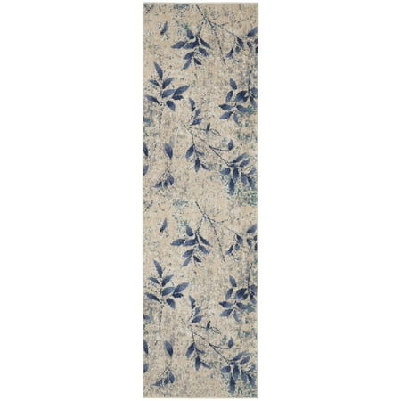 UPC: 0099446845764 | Nourison River Flow Beige/Navy 2 3  X 7 3