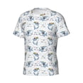 thumbnail image 5 of Vsdgher Music Shark Print Men's Dry Fit Mesh Athletic Shirts Moisture Wicking Tennis T-Shirt Tops, 5 of 9