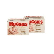 (2 pack) Huggies Nourish & Care Baby Wipes, 12 Flip-Top Packs, 56 Ct (672 Wipes)