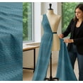 thumbnail image 5 of Soimoi Blue Cotton Voile Fabric Stripe & Alphabets Text Print Fabric by the Yard 42 Inch Wide, 5 of 7