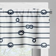 thumbnail image 5 of Ambesonne Navy Valance & Curtain, Sea Marine Nautical Knots, 55"x36", Navy Blue and White, 5 of 7