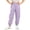 C261 Purple, variant on CONZONE Toddler Girls Cargo Pants Wide Leg Jogger Pants for Girls Elastic Waist Casual Summer Fall Trousers with Pockets Size 3-4 Years