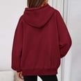 thumbnail image 3 of Atogsazn Women's Oversized Hoodies Casual Long Sleeve Pullover Sweatshirt with Drawstring Loose Fit Tops Trendy Red XL Fashion, 3 of 7