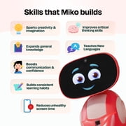 Miko 3 Safety-First AI Robot for Kids – Educational STEAM Toy Ages 5-10 | Red