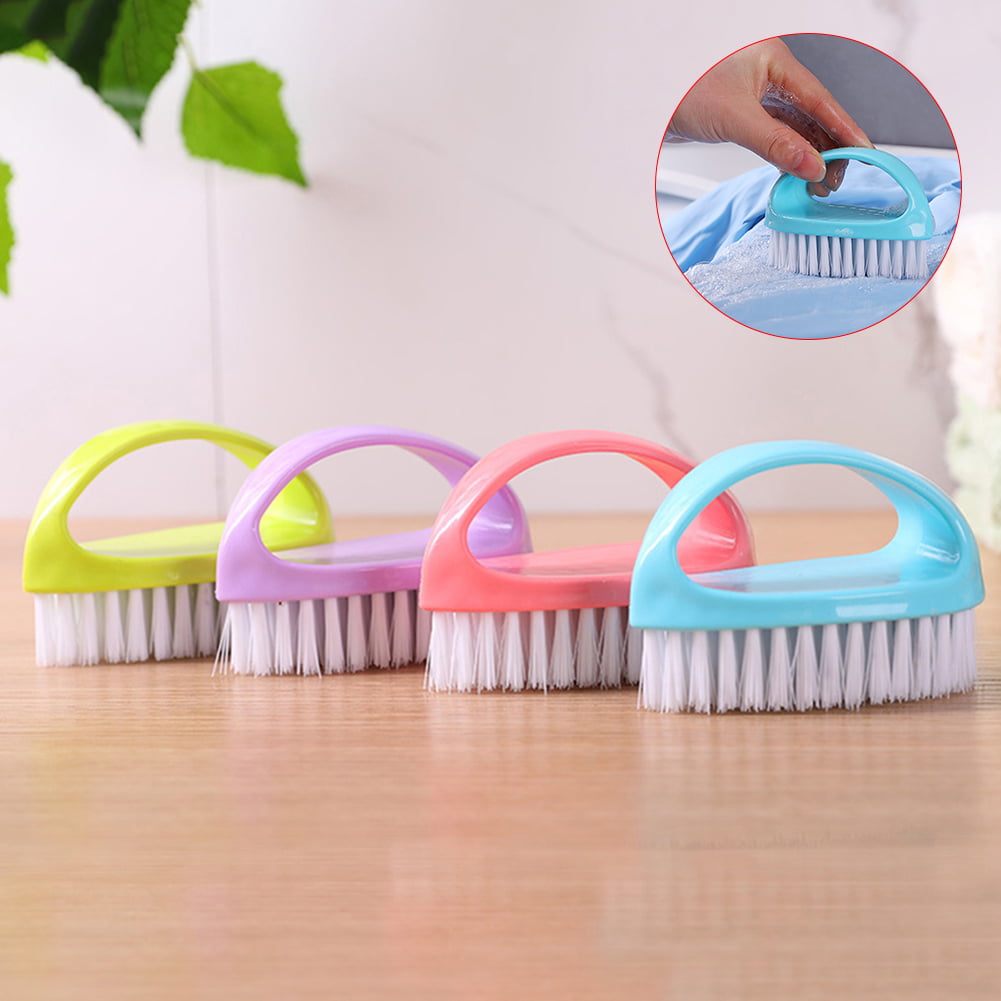 Cleaner Tool Plastic Double Sided Long Handle Shoe Brush Cleaning Supplies 