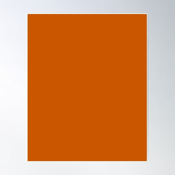 Plain Burnt Orange Poster Wall Art, Modern Wall Decor For Living Room Bedroom, 16x24 UNFRAMED
