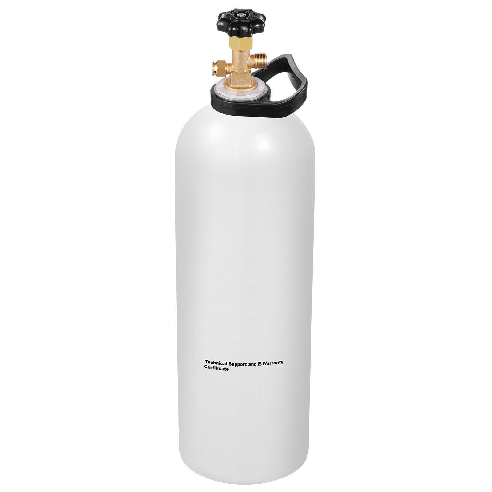 KFFKFF CO2 Container, 20 lbs Fresh Aluminum Alloy Chamber, CO2 Air Cylinder with Light Mist Covering, CGA320 Valve, Handle & Violet Copper Suction, DOT Certified Chamber for Draft Beer Serving