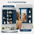 thumbnail image 6 of Costway Multipurpose Mount Wall Surface Bathroom Storage Cabinet Mirror, Blue Blue, 6 of 10