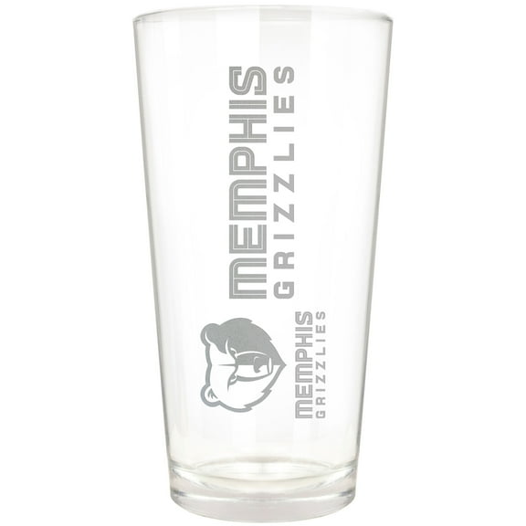 Memphis Grizzlies Etched 16oz. Vertical Rally Cry Pint Glass