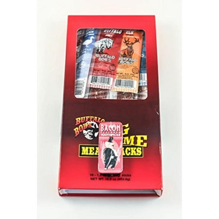Buffalo Bob's Exotic Game Jerky & Meat Snacks - Best 20 Piece Variety Gift (Best Tasting Exotic Meat)
