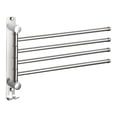 thumbnail image 1 of Toallas de toallas de montaje de pared Decoración del hogar Acero inoxidable Bar de toalla giratoria de con ganchos para baño de baño de 4 brazos 34.5x24cm, 1 of 8