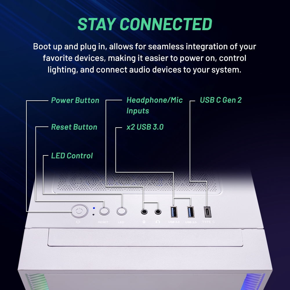 Skytech Shiva Gaming PC Desktop AMD Ryzen 7 5700X NVIDIA Geforce RTX 4060 Ti 1TB SSD 16GB RAM, AIO Liquid Cooling Windows 11