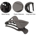 thumbnail image 4 of Unique Bargains 2pcs Plastic Hair Claws Hair Clips Hair Barrettes for Women Matte Brown 3.39''x1.89''x0.91'', 4 of 7