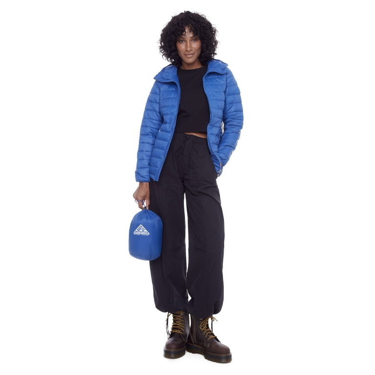 Alpine North Yoho Vegan Down Women s Packable Jacket Weather Resistant with Hood and Bag Walmart