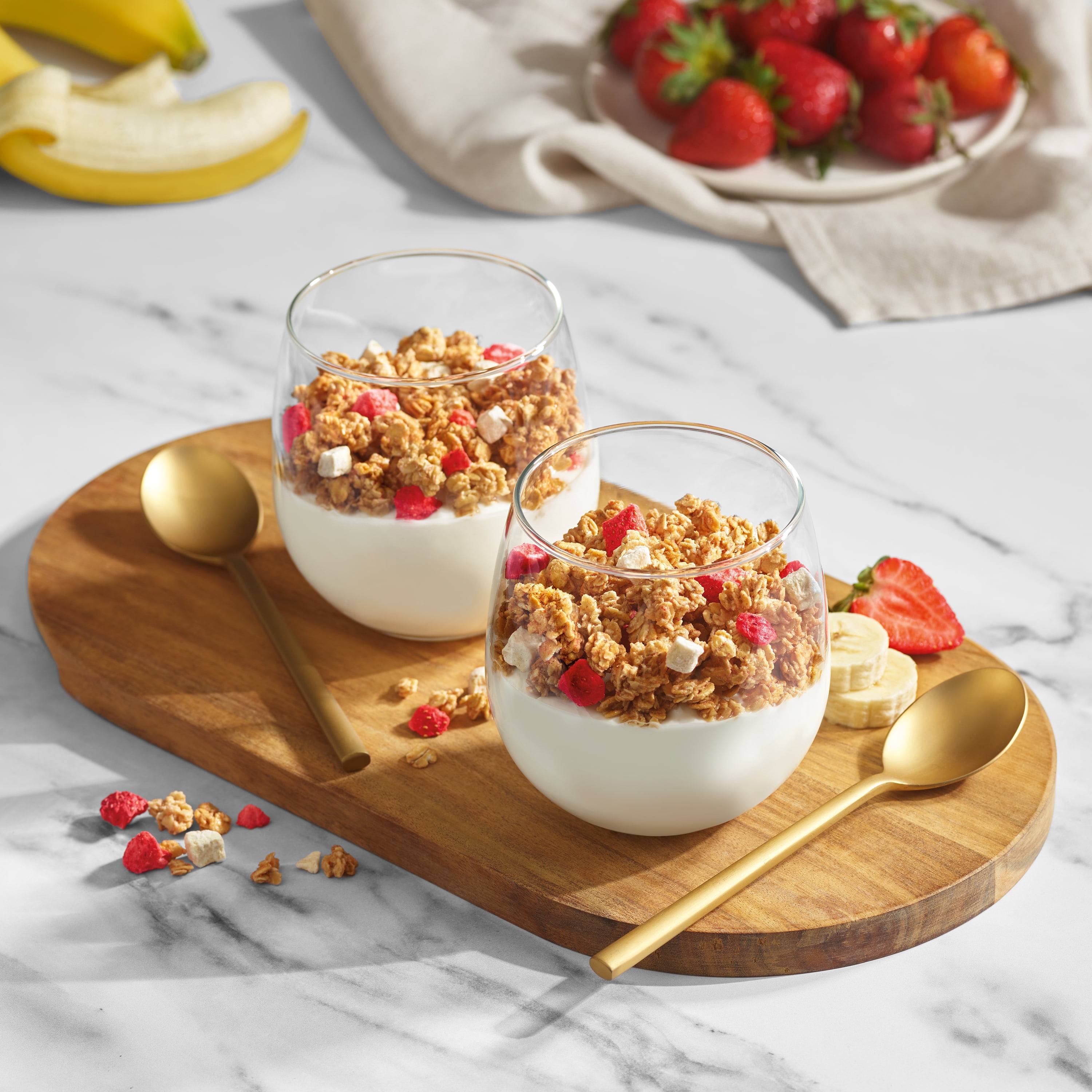 (5 pack) Bare Granola Strawberry Banana Crunchy Fruit Chips, 11 oz Bag