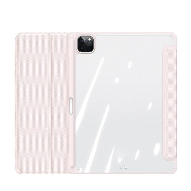 Magnetic Protective Case For IPad Pro 12.9 2022 Transparent Back Cover With Pen Slot