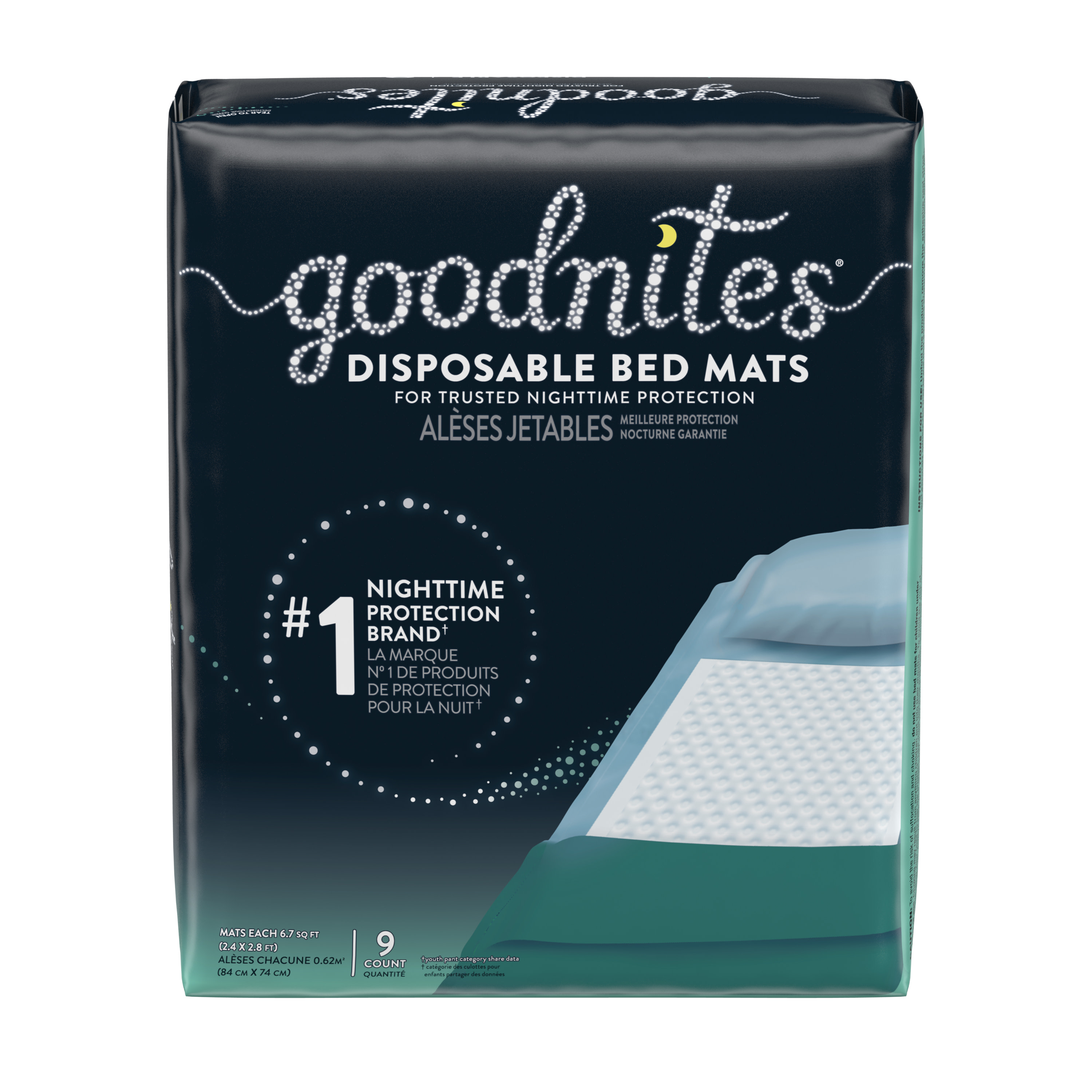 Goodnites Disposable Bed Pads for Bedwetting, 9 Ct (Select for More Options) - image 9 of 9
