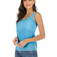 thumbnail image 2 of SAYFUT 2 Pack Womens Sleeveless Tank Tops Soild Color Round Neck Chiffon Undershirts Casual Loose Tops Sleeveless Tank, Black/Pink/Purple/Blue S-2XL, 2 of 8
