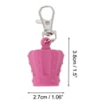thumbnail image 2 of Unique Bargains 1 Pc Crown Lip Gloss Keychain Cap Rose Red Silicone, 2 of 5