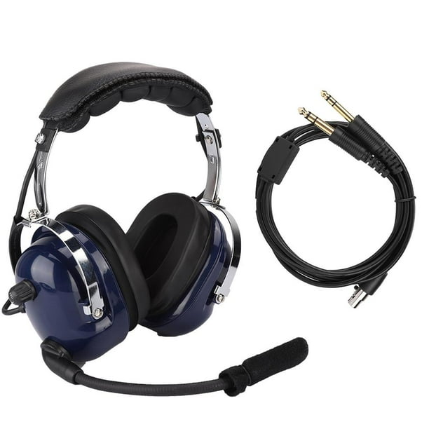 General Aviation Headset, Dual Plug Pilot Headphone, 3.5mm Noise