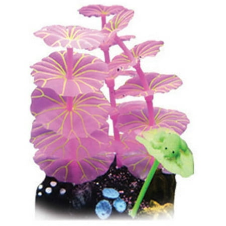 Glowing Coral with Frog Aquarium Ornament