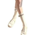 thumbnail image 1 of Calcetines con volantes, calcetines largos con ribete de volantes Calcetines largos con ribete de volantes Calcetines con volantes para mujer Acabado de lujo, 1 of 12