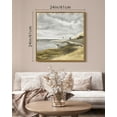 thumbnail image 4 of Drsoum Large 24x24in Natural Framed Vintage Wall Art Coastal Seascape Landscape Painting Retro Meadow Scenery Farmhouse Kitchen Living Room Decor, 4 of 6