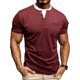 thumbnail image 1 of Tops para hombre, blusas y camisas de manga corta y cuello redondo para hombre. Jersey informal de dos piezas con bolsillo y cuello redondo de doble capa y manga corta de color liso a la moda para hom, 1 of 8