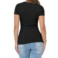 thumbnail image 3 of Fantaslook Slim Fit Tops for Women Short Sleeve Crew Neck Shirts Stretch Basic Casual T Shirts, 3 of 7