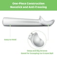 thumbnail image 4 of 2pcs Ice Cream Scoop,7 inches Nonstick Anti-Freeze One Piece Aluminum Scooper Spoon, Heavy Duty Durable Design, Easy Clean, for Gelato, Cookie Dough, Sorbet, Almond (Silver), 4 of 7