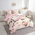 thumbnail image 4 of Homewish Pink Rustic Flower Twin Bedding Sets 7-Piece for Women, Kawaii Butterfly Animal Bedding Comforter Set, Vintage Fashion Style Reversible Sheet Sets, Ultra Soft Bedroom Decor, 4 of 8