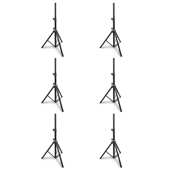 Pyle Pro Adjustable Extending Height Tripod Speaker Stand Holder Mount (6 Pack)