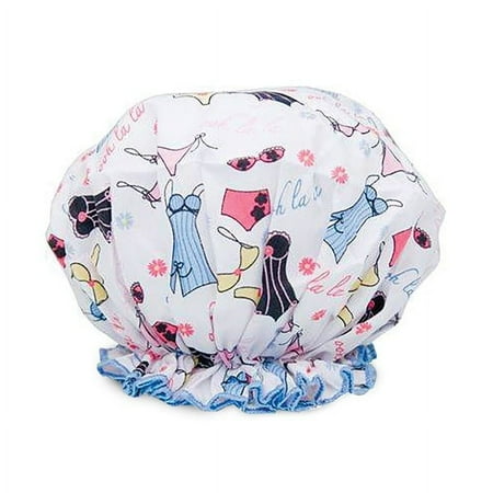 Spa Sister Bouffant Shower Cap, Lingerie Print