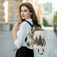 thumbnail image 6 of FORMRS Mini Backpack Purse for Women Travel Daypack Casual Shoulder Bag, Hand Drawn Christmas Trees, 6 of 7