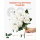 thumbnail image 5 of Flores artificiales VEVOR, rosas falsas de espuma blanca, 60 unidades, 5 of 9