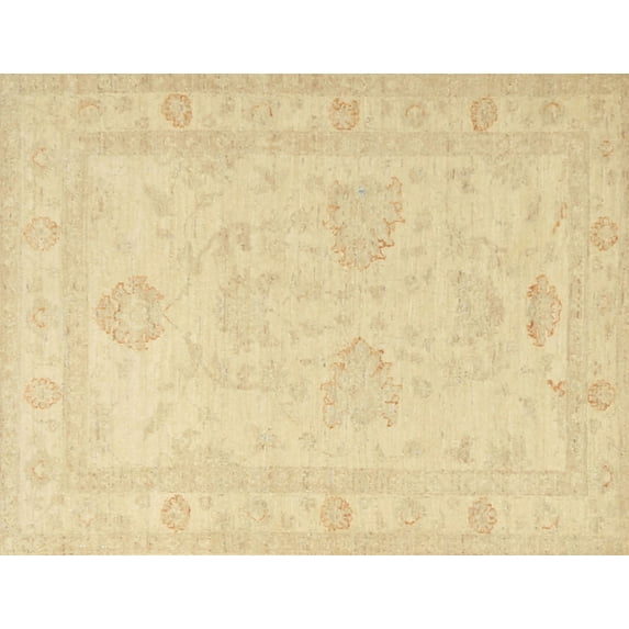 Ahgly Company Indoor Rectangle Traditional Brown Gold Persian Area Rugs, 7' x 10'