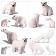 thumbnail image 2 of Eoivsh Juego de 4 figuras de animales polares realistas de animales árticos con osos polares y zorro ártico, figuras de animales de invierno de plástico para decoración de tartas, regalo de cumpleaños, 2 of 5